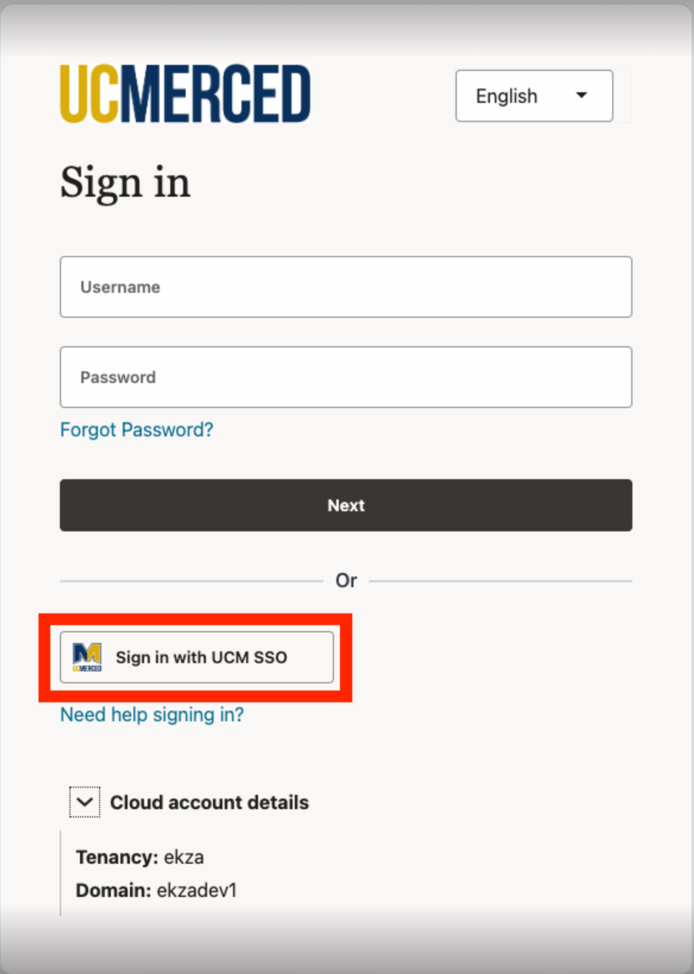 Oracle Log In Screen effective 4/25/26
