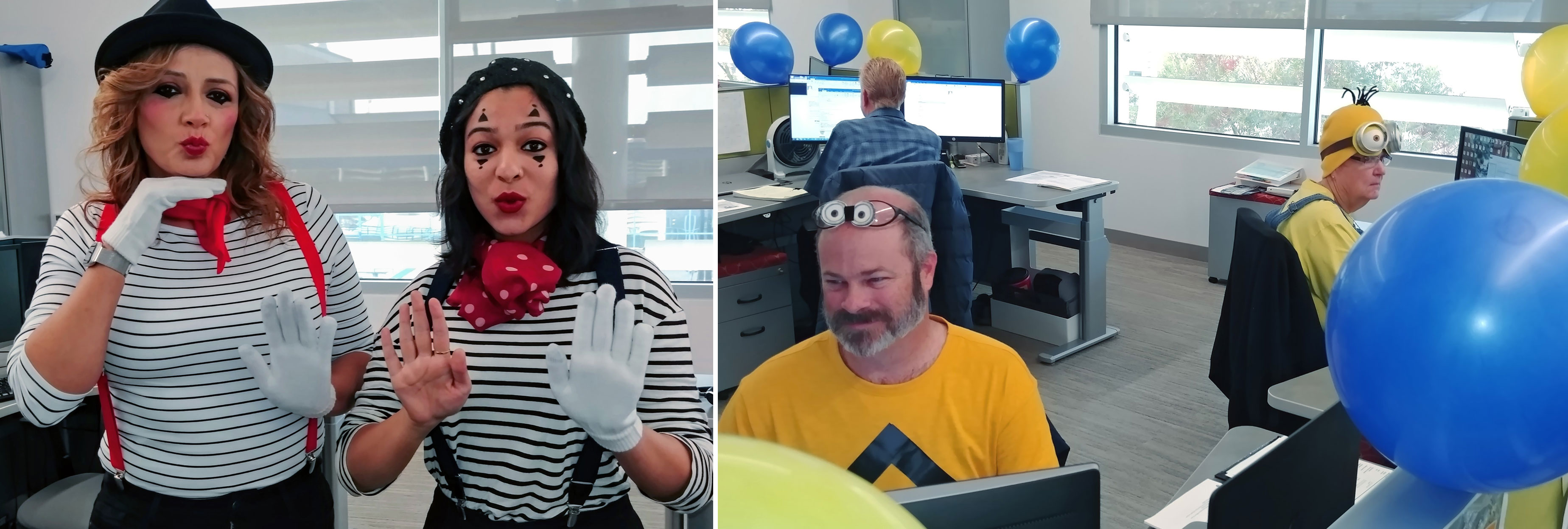 Division of Finance and Administration staff dressed in costumes during a Halloween themed event